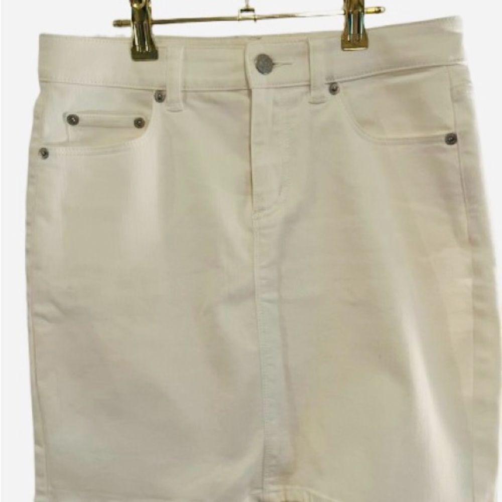 Daniel Cremieux White Denim Skirt